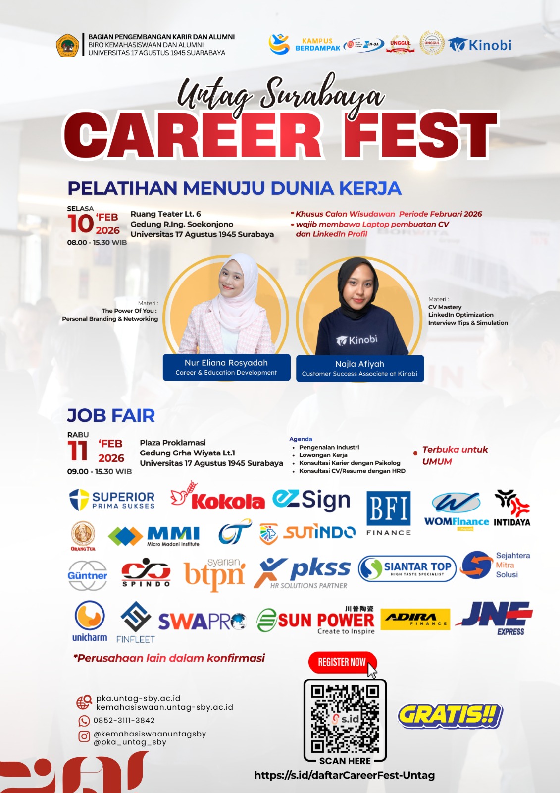 Career Fest Untag Surabaya - Februari 2026