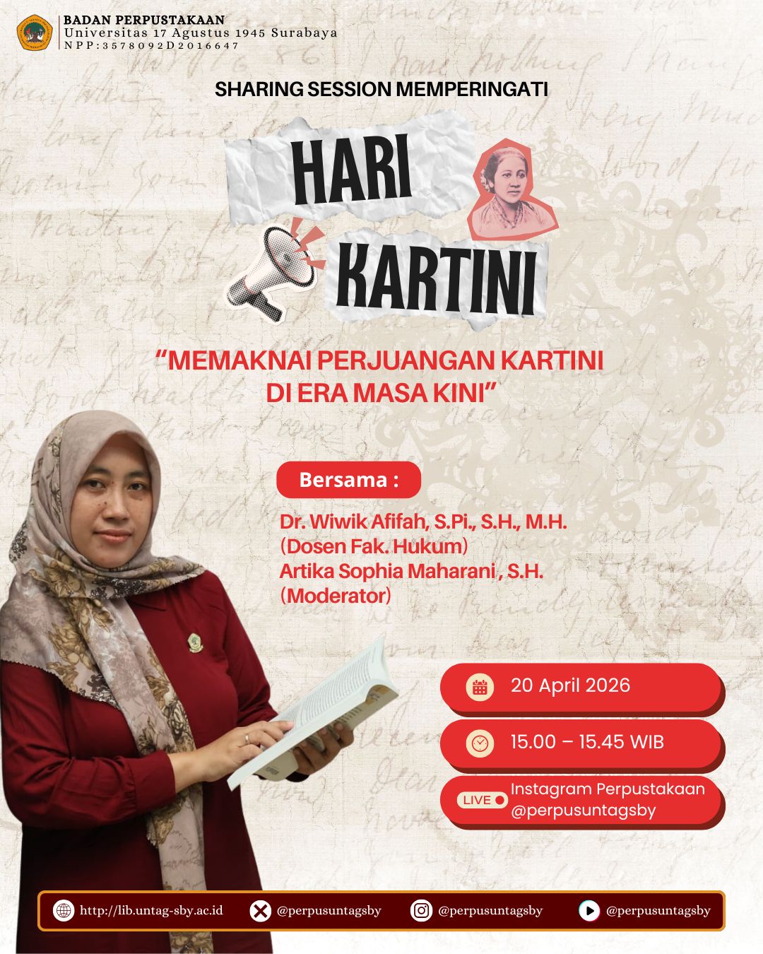 Sharing Session: “Memaknai Perjuangan Kartini di Era Masa Kini”